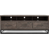 East Hampton 70" TV Stand Media Console in Distressed Wood & Metal